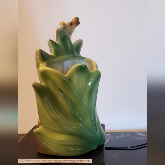 Vintage Giraffe with 🌴 Tropical Palm Ceramic Planter & Vase - Picture 6 of 16